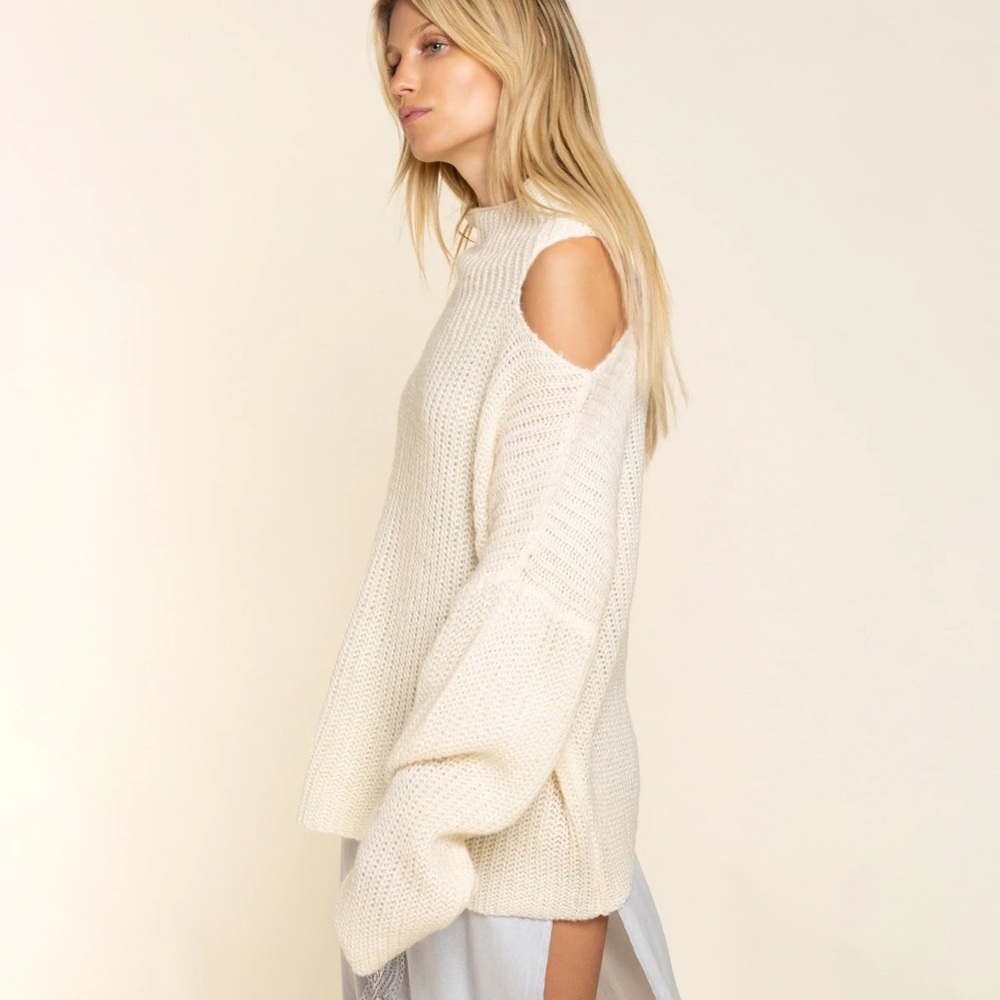 Express One Cold Shoulder Sweater - Picture 3 of 5